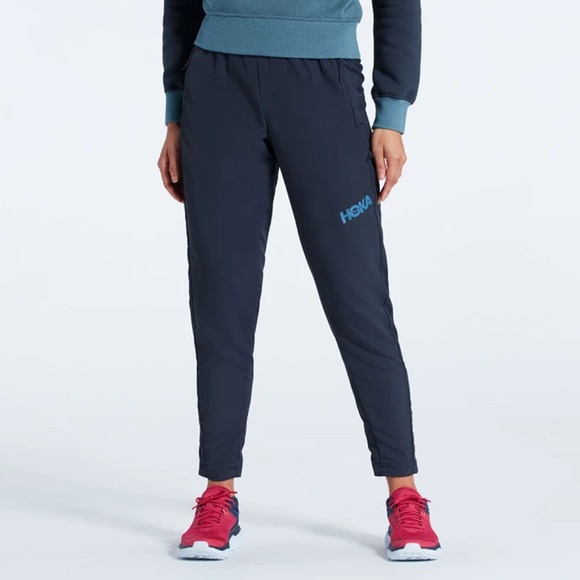 Women’s Hoka Blue Track Pants Joggers Elastic Waist Size S Workout Casual - Picture 1 of 3